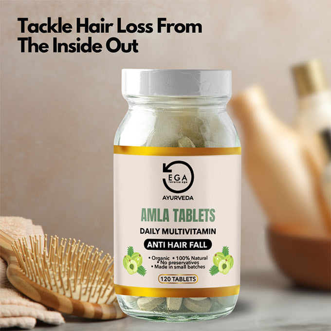 Organic Amla tablets are natures anti-hairfall solution