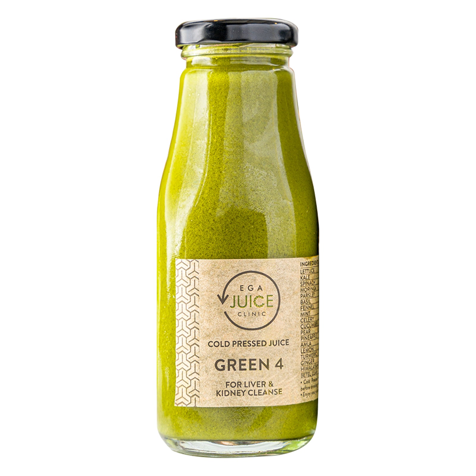 Green 4 juice bottle