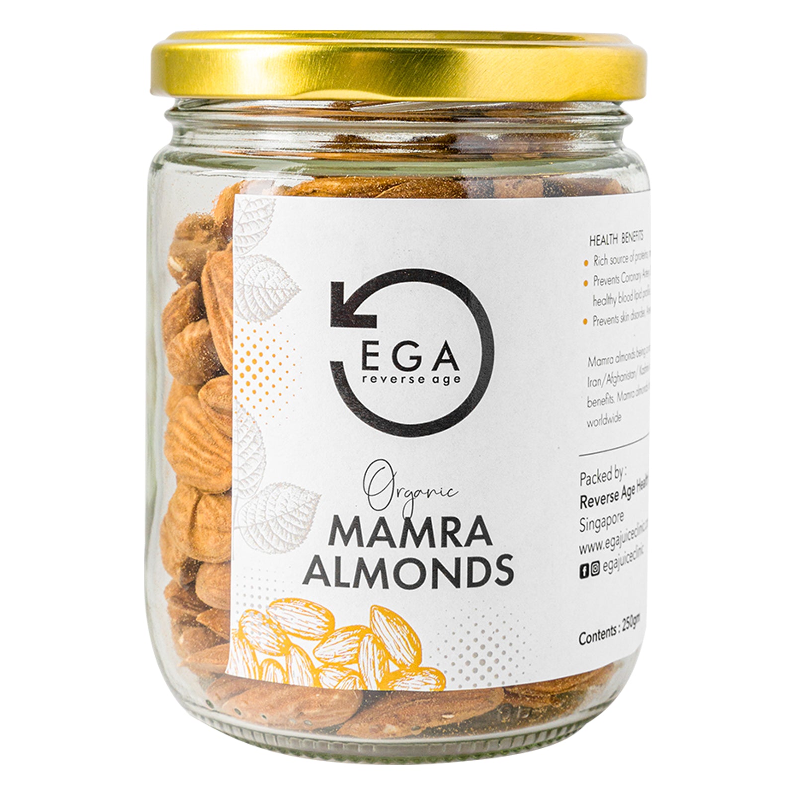 Organic Mamra Almonds Product Packaging - No plastic