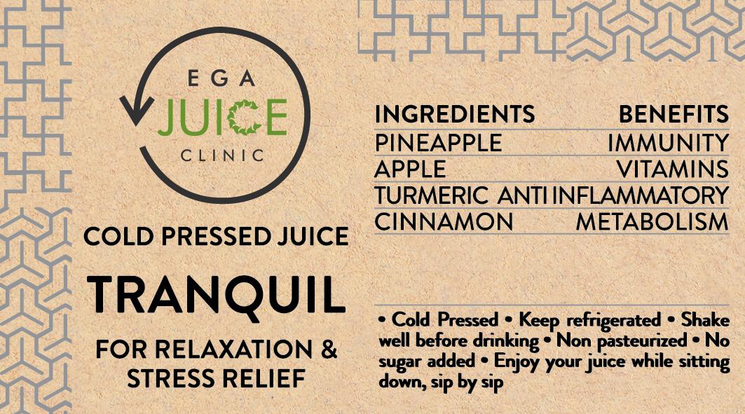 Cold Pressed Juice Tranquil For Relaxation & Stress Relief