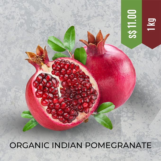 buy 1 kg organic indian pomegranate in singapore