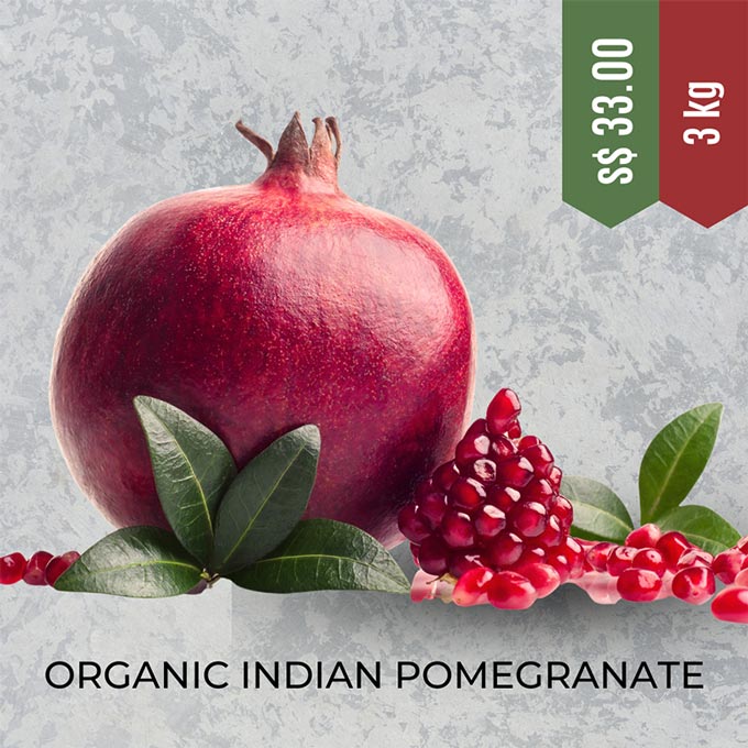 3 kg organic indian pomegranate in singapore