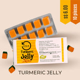 Load image into Gallery viewer, sugar free turmeric jelly with 100mg turmeric extract per jelly.