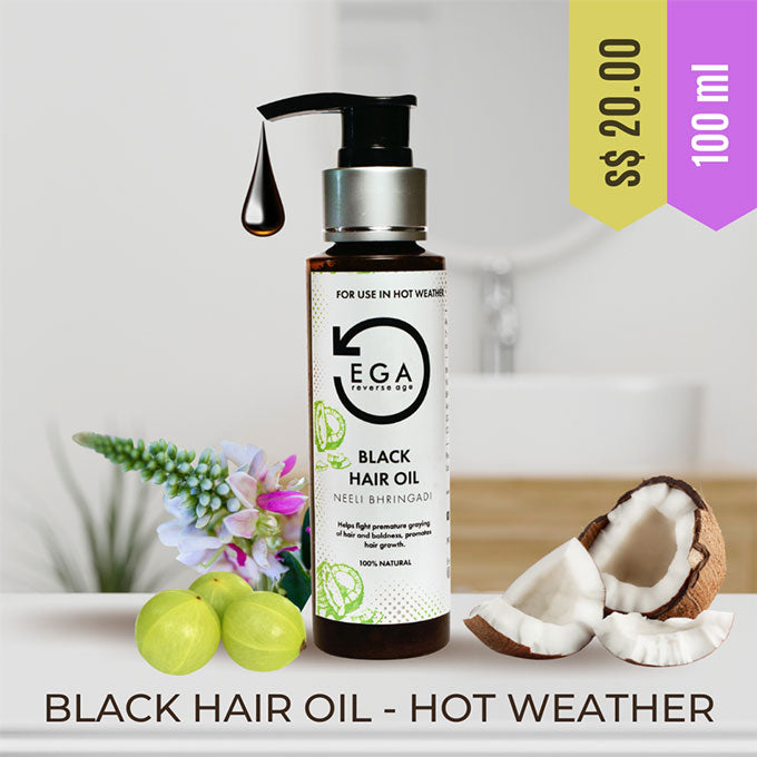 black hair oil for hot weather