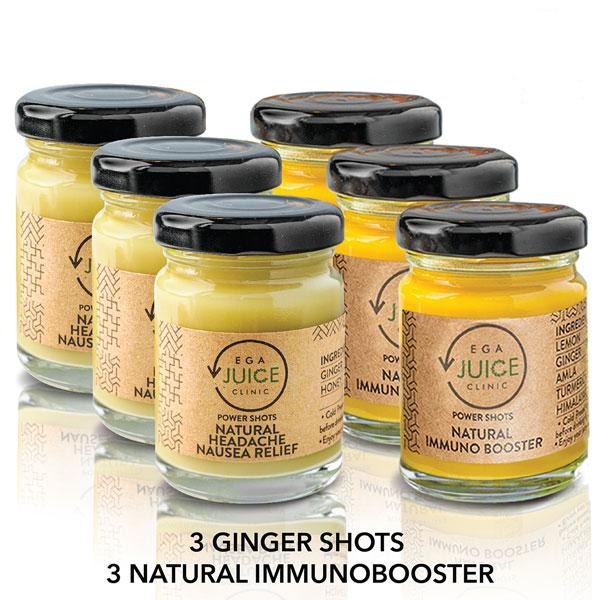 natural headache relief and natural immunity shots with fresh ginger from EGA Singapore