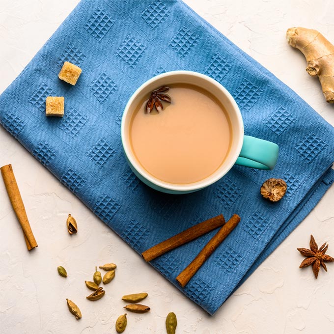ginger coffee with herbs and spices for a more nutritious morning