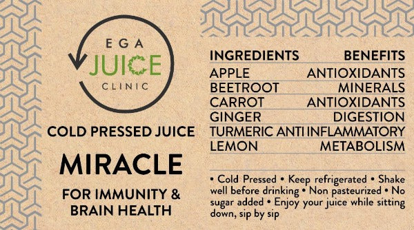 list of ingredients in cold pressed juice miracle in singapore