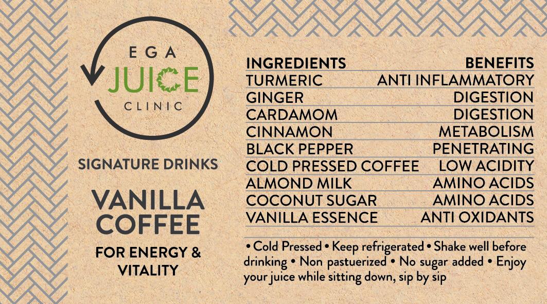 Signature Drinks Vanilla Coffee For Energy & Vitality