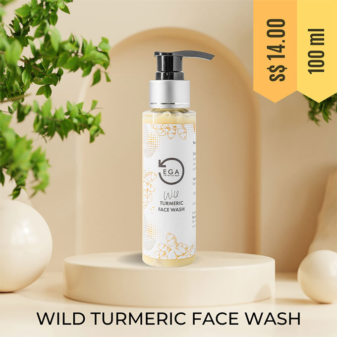 wild turmeric face wash for clear acne free skin