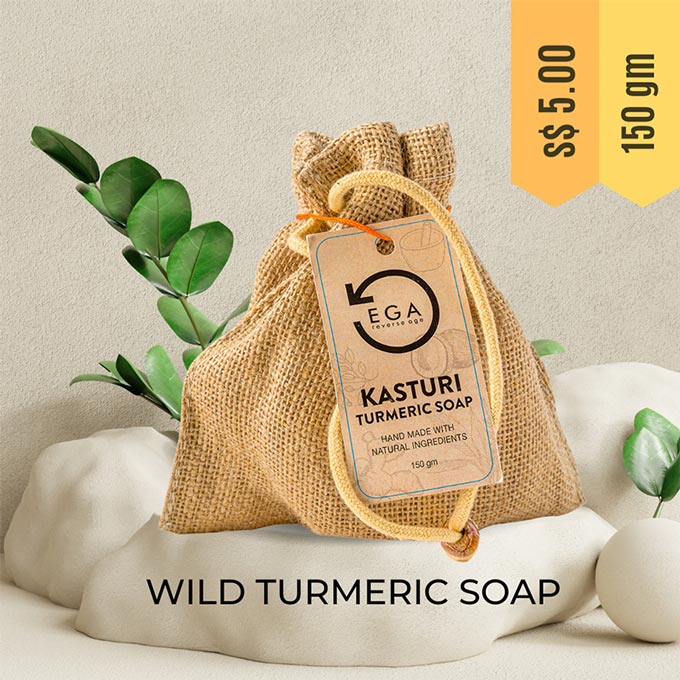 hand made wild turmeric soap 150gm singapore