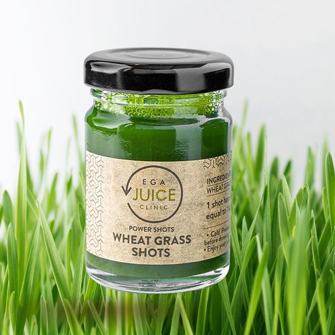 ayurvedic shot with wheatgrass for sustained energy release